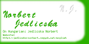 norbert jedlicska business card